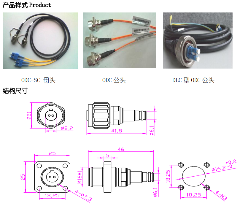 ODC型室外光缆连接器 连接器厂家插图